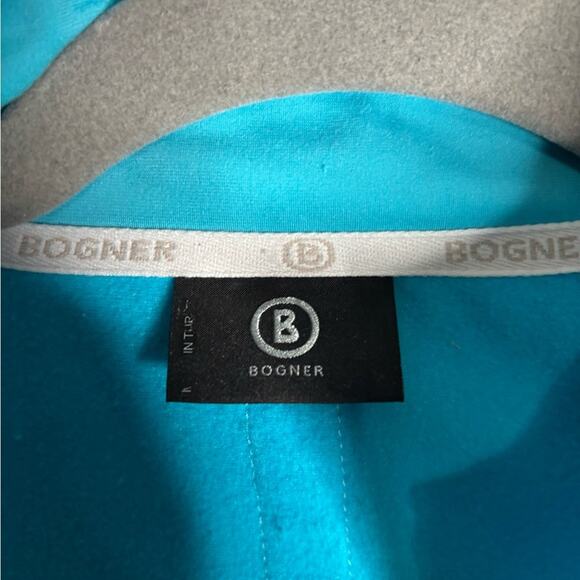 Bogner Blue Zip Up Jacket With White Trim and Pockets Size Small - Picture 6 of 9
